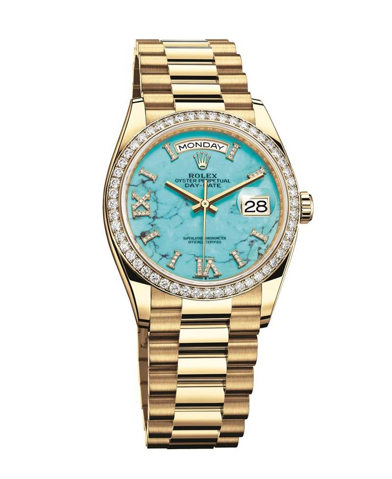 鑲上綠松石、孔雀石等天然寶石手表是獨一無二的收藏品-復(fù)刻表