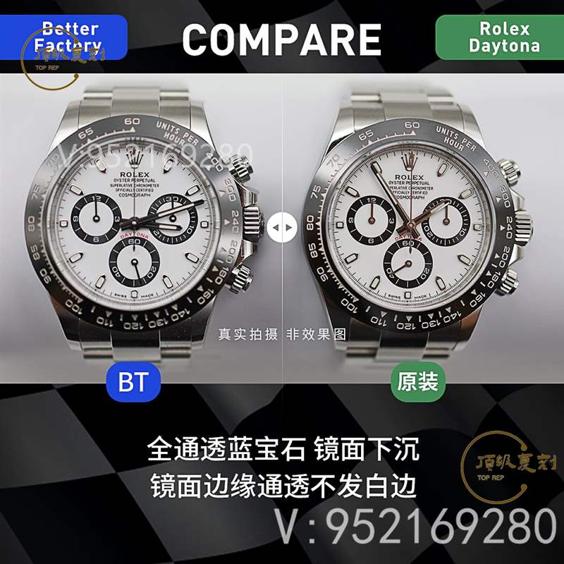 BT廠勞力士4130機(jī)芯迪通拿對(duì)比正品怎么樣,還值得買(mǎi)嗎-復(fù)刻表