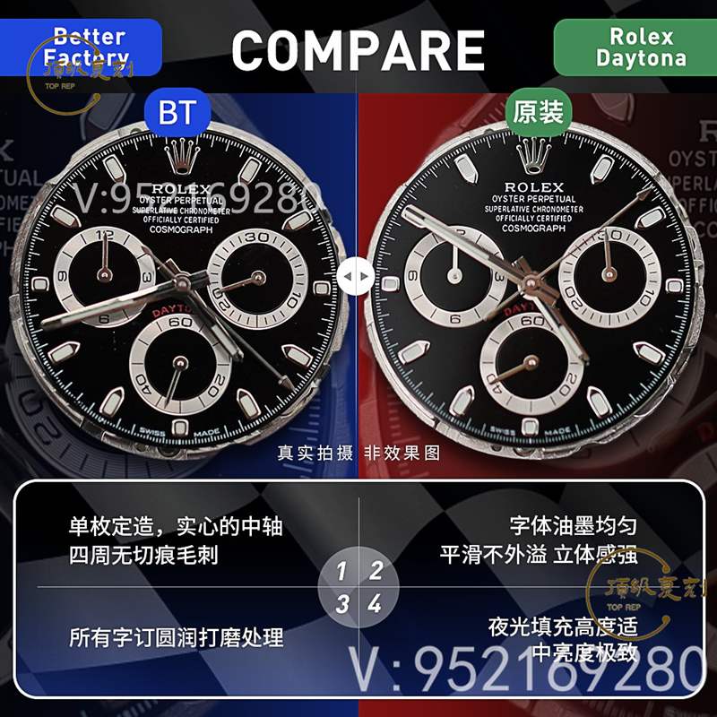 BT廠勞力士4130機(jī)芯迪通拿對(duì)比正品怎么樣,還值得買(mǎi)嗎-復(fù)刻表