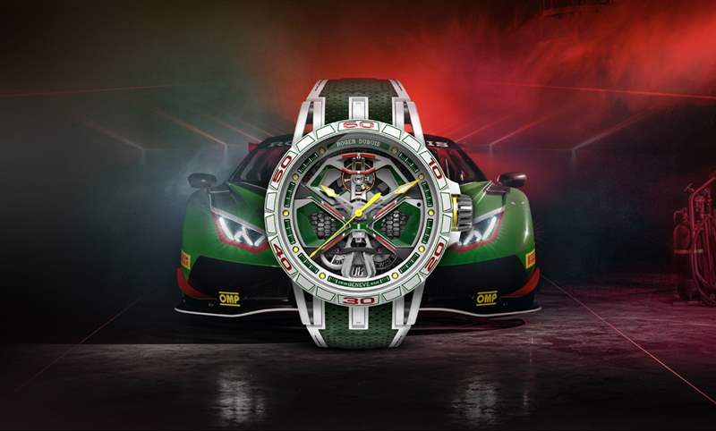 傳神演繹Lamborghini第三代Huracán賽車！Roger Dubuis Excalibur Spider Huracán單擺輪腕表-復刻表