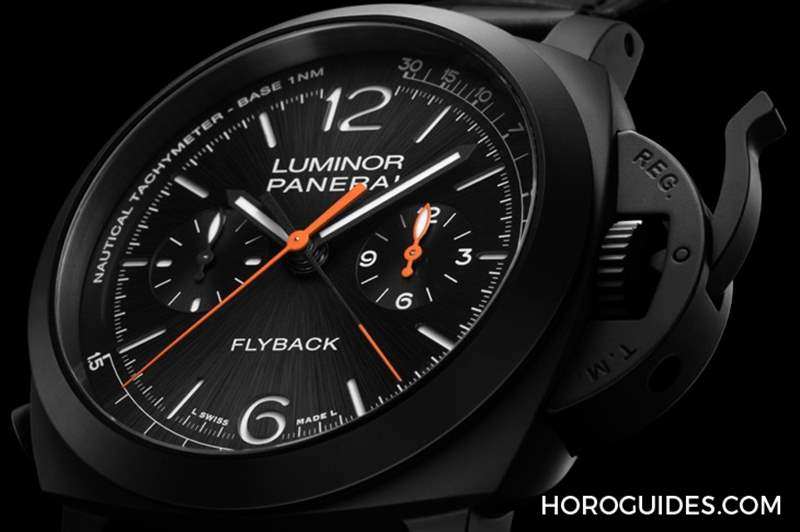 黑陶瓷、分秒計時中置｜沛納海Panerai Luminor飛返計時陶瓷腕表44毫米-PAM01298-復刻表