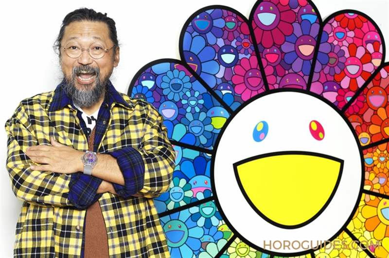 彩虹版微笑小花動起來｜Hublot經典融合系列村上隆藍寶石彩虹腕表-復刻表