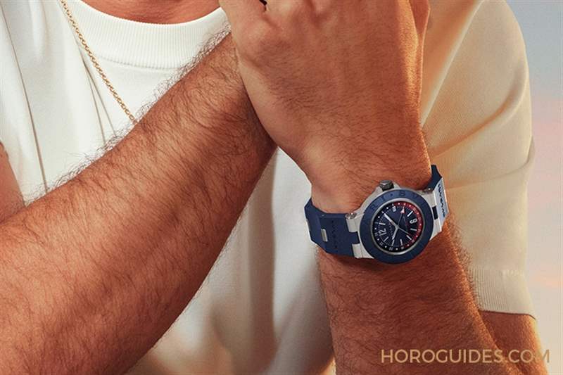 藍(lán)紅配色！自由穿梭24時(shí)區(qū)的帥氣｜BVLGARI Aluminium GMT腕表-復(fù)刻表