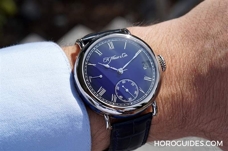 古典優雅新亮點,煙熏琺瑯藍面|亨利慕時傳承者萬年歷午夜藍琺瑯腕表-復刻表