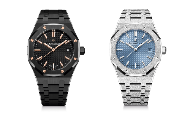 愛彼新作連發！皇家橡樹34mm自動上鏈腕表-黑陶瓷款＆淺藍面霜金款-復刻表