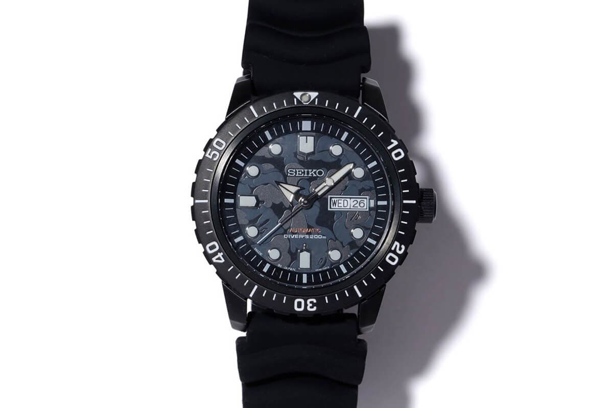 精工聯(lián)名款BAPE x Seiko ABC 迷彩機(jī)械潛水表-復(fù)刻表