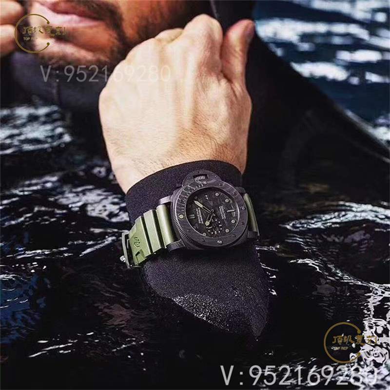 逢綠必火:VS廠沛納海961碳纖維復刻表,47mm軍綠色-復刻表