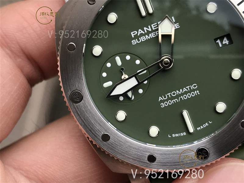 VS廠沛納海pam1055綠海魂復(fù)刻做工怎么樣,別具一格的軍綠色-復(fù)刻表