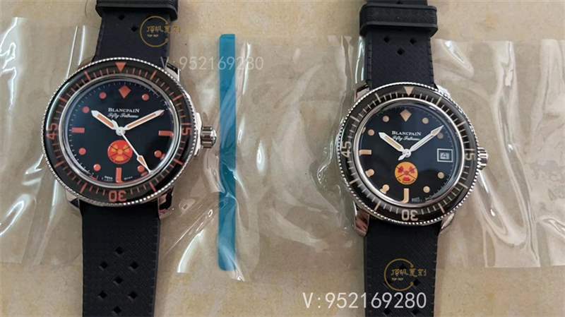 GS廠寶珀五十噚「輻射標(biāo)記」5008b梭子魚(yú)復(fù)刻表做工怎么樣-復(fù)刻表