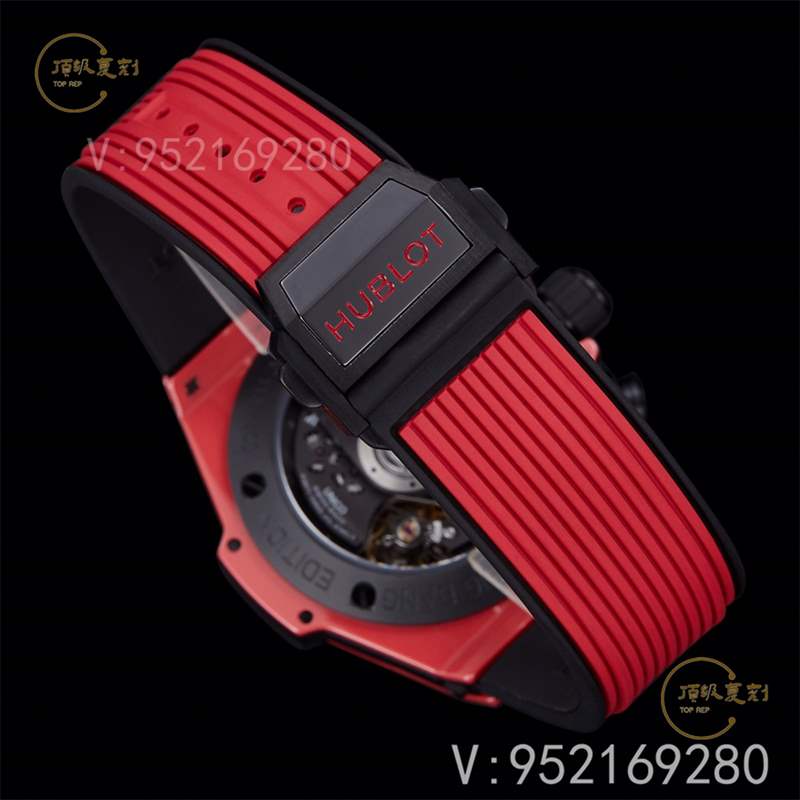 彩色陶瓷工藝展現-BBF廠宇舶恒寶big bang大爆炸法拉利紅色復刻表-復刻表