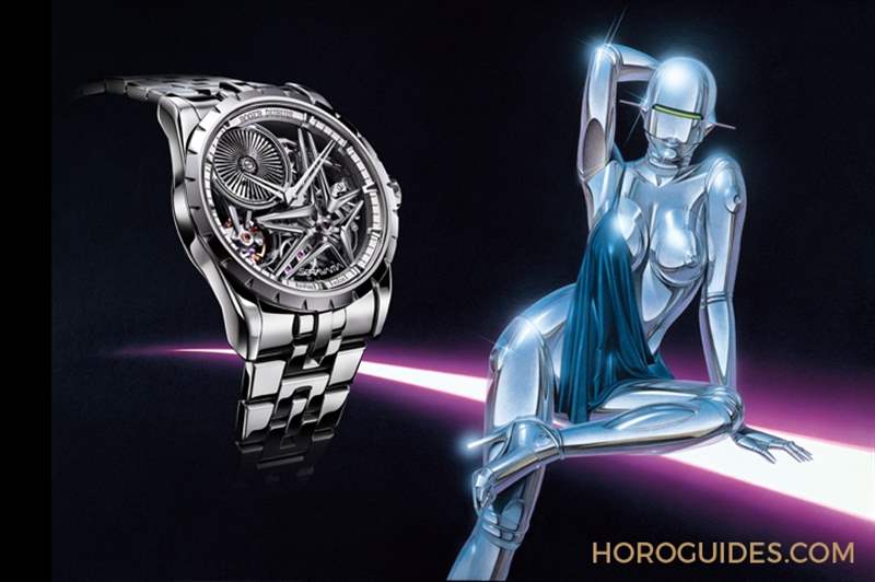 這款自動盤轉起來很迷幻！Roger Dubuis攜手空山基推出Excalibur Sorayama Monobalancier腕表-復刻表