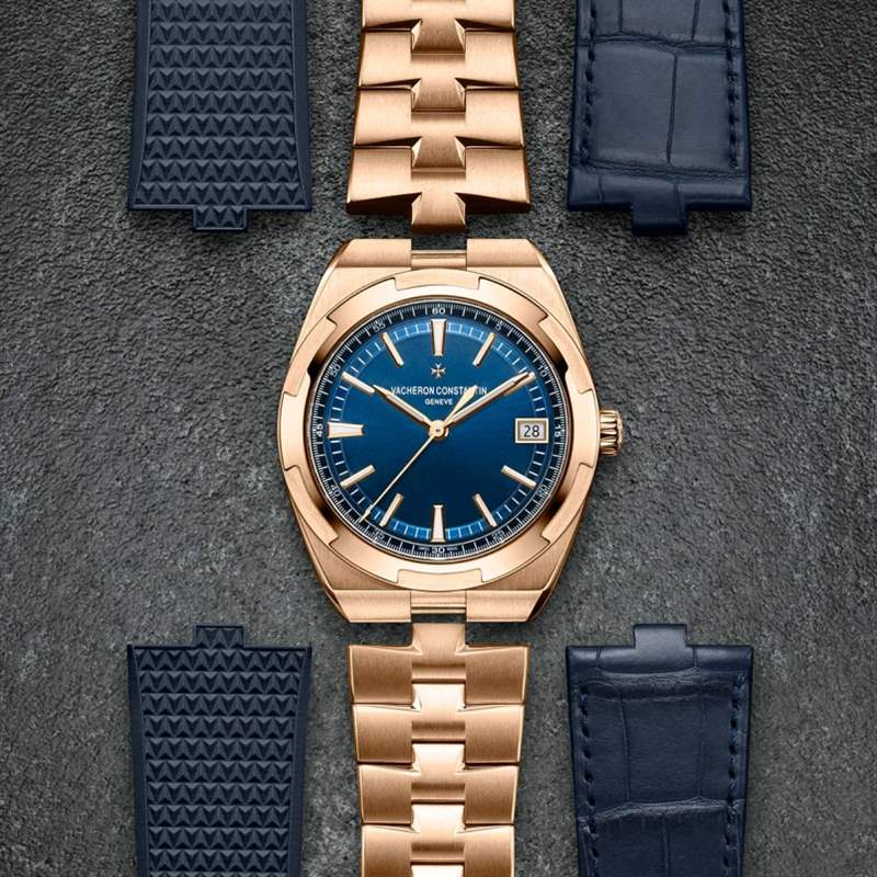 江詩丹頓2020新作！Vacheron Constantin Overseas自動上鏈腕表帶來典雅粉紅金X藍面設定-復刻表