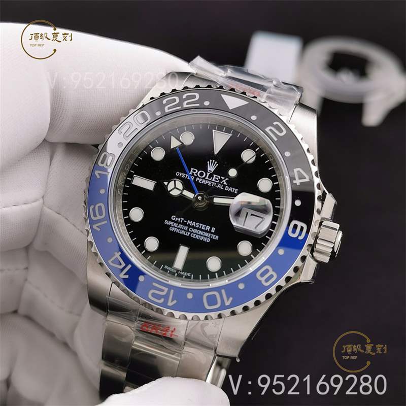 N廠勞力士格林尼治國米藍(lán)黑圈復(fù)刻表3186機(jī)芯做工評(píng)測(cè)-復(fù)刻表