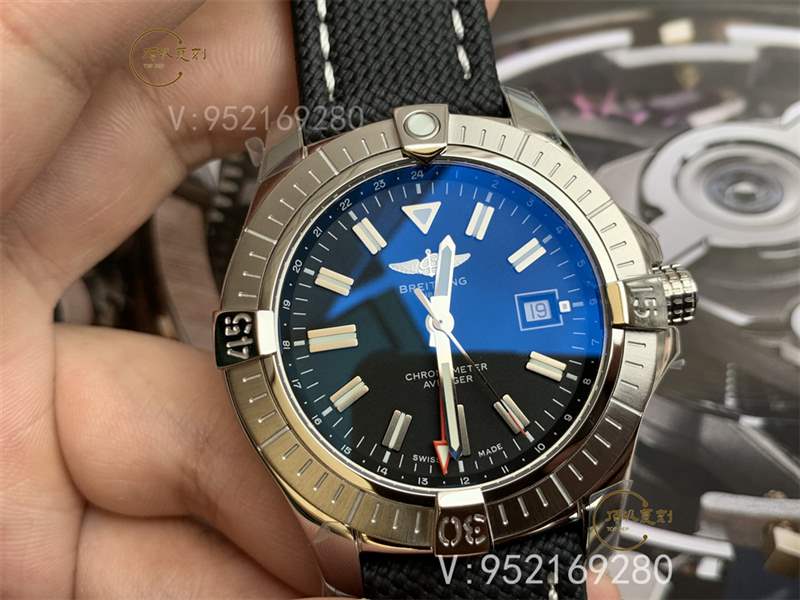 GF廠百年靈復(fù)仇者45mm男士機(jī)械復(fù)刻表做工怎么樣GMT雙時(shí)區(qū)-復(fù)刻表