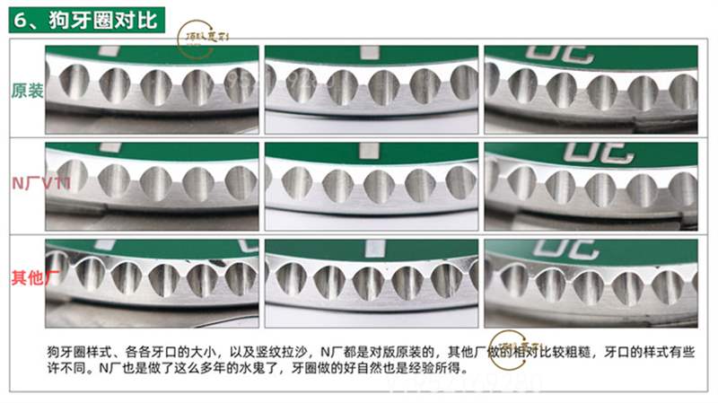 N廠復刻V11升級版勞力士綠水鬼對比正品及市場版本評測-復刻表
