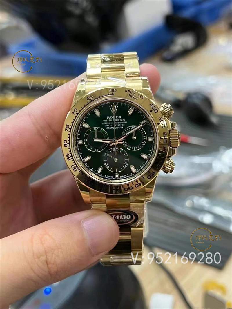 BT廠勞力士4130綠金迪通拿復(fù)刻表鍍金會掉色嗎-復(fù)刻表
