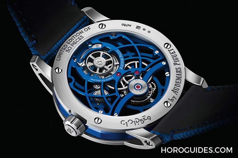 電光藍陶瓷亮眼,鏤空陀飛輪腕表-復刻表