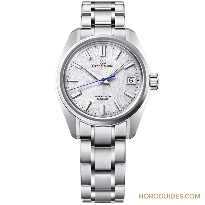 淡藍(lán)面盤呈現(xiàn)巖手山「融雪」美景，Grand Seiko 44GS首款白鋼材質(zhì)-復(fù)刻表