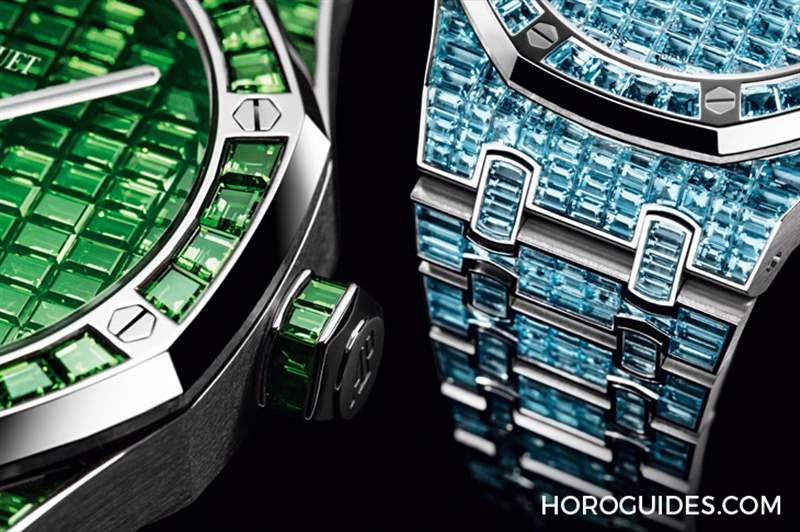 10種寶石上陣！款款都是主角｜愛彼皇家橡樹系列自動上鏈腕表白金款-復刻表