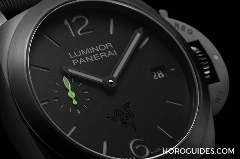 電競美學加身,雷蛇螢光綠在發光|Panerai Luminor Quaranta Razer特別版-復刻表