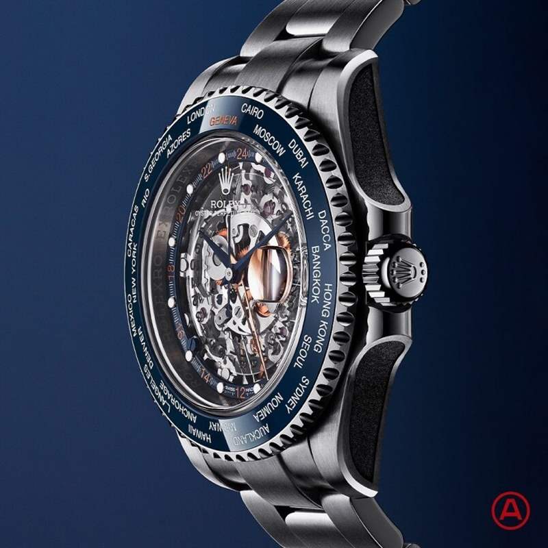 超型客制勞力士 | 定制GMT-Master II透視表盤(pán)加表圈大變身-復(fù)刻表