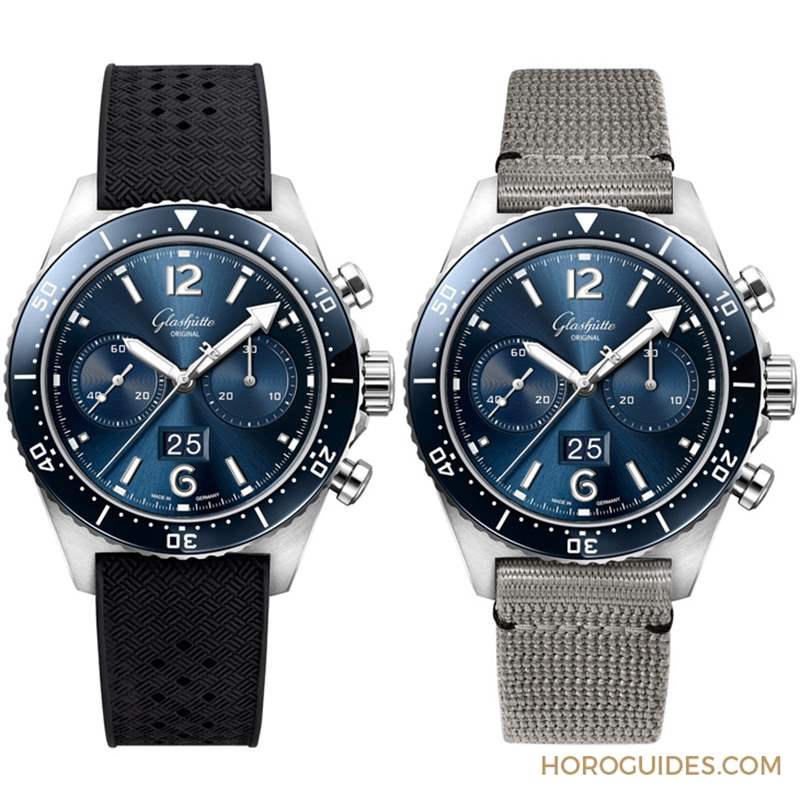 藍面、藍陶瓷圈打頭陣！ Glashütte Original SeaQ系列首次搭載計時功能-復刻表