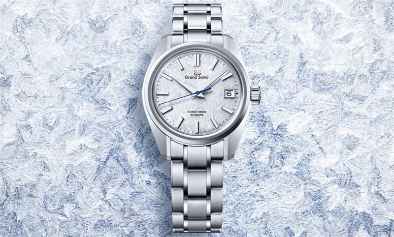 淡藍(lán)面盤呈現(xiàn)巖手山「融雪」美景，Grand Seiko 44GS首款白鋼材質(zhì)-復(fù)刻表
