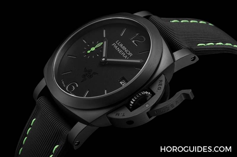 電競美學加身,雷蛇螢光綠在發光|Panerai Luminor Quaranta Razer特別版-復刻表