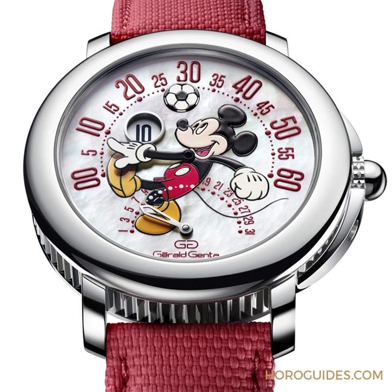 米老鼠踢足球BVLGARI Gerald Genta Arena雙逆跳米老鼠足球限量版腕表-復刻表