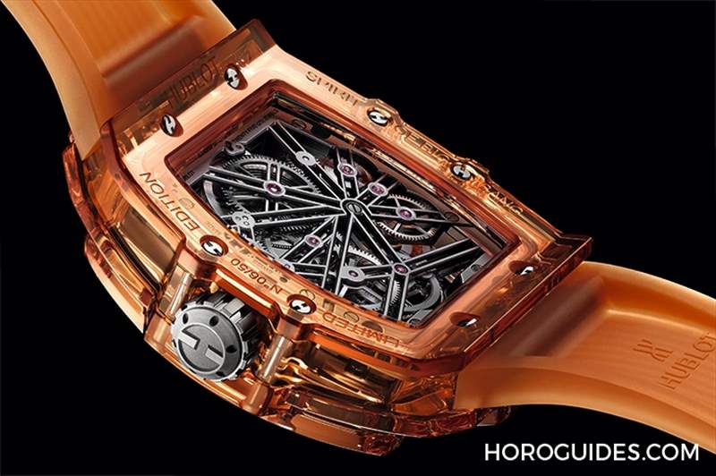 高透光冰橙色！Hublot Spirit of Big Bang冰橙藍寶石陀飛輪五日鏈腕表-復刻表
