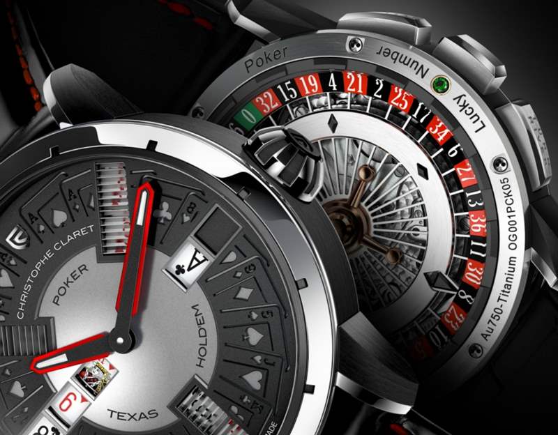 Christophe Claret豪華手腕游戲撲克手表-復(fù)刻表