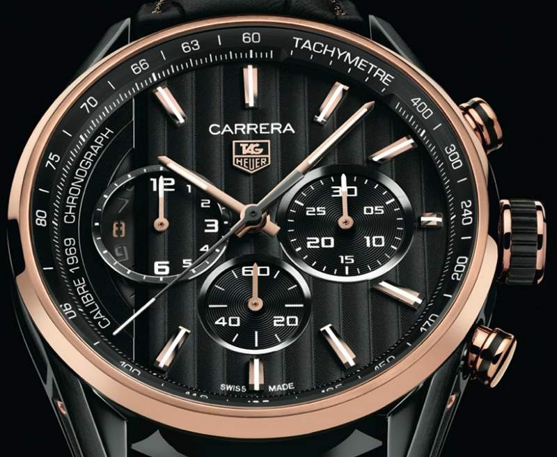 泰格豪雅(TAG Heuer)推出Carrera Calibre 1969黑色和金色限量版腕表-復刻表