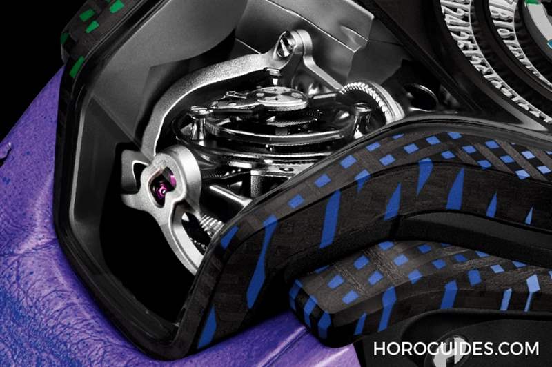 為碳纖維表殼編織出彩虹色調:宇舶MP-09雙軸陀飛輪5天動力儲存腕表-復刻表