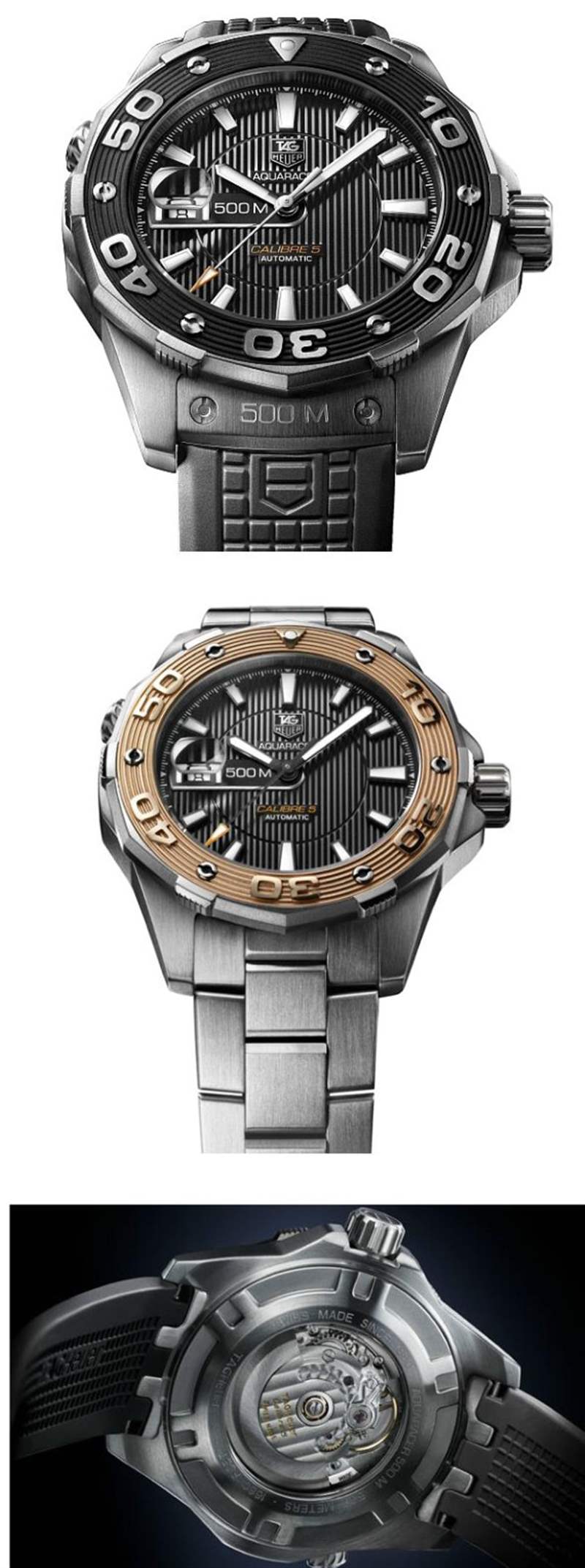 泰格豪雅Aquaracer 500M機芯5潛水腕表-復刻表