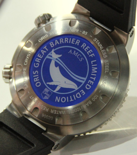 Oris Great Barrier Reef Diver watch back 豪利時ORIS大堡礁潛水員限量版腕表-復(fù)刻表