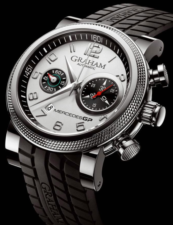 格雷厄姆手表是梅賽德斯GP銀色多功能計時腕表-復刻表