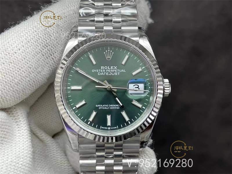 VS廠新品36mm勞力士日志薄荷綠盤3235一體機(jī)做工評測-復(fù)刻表