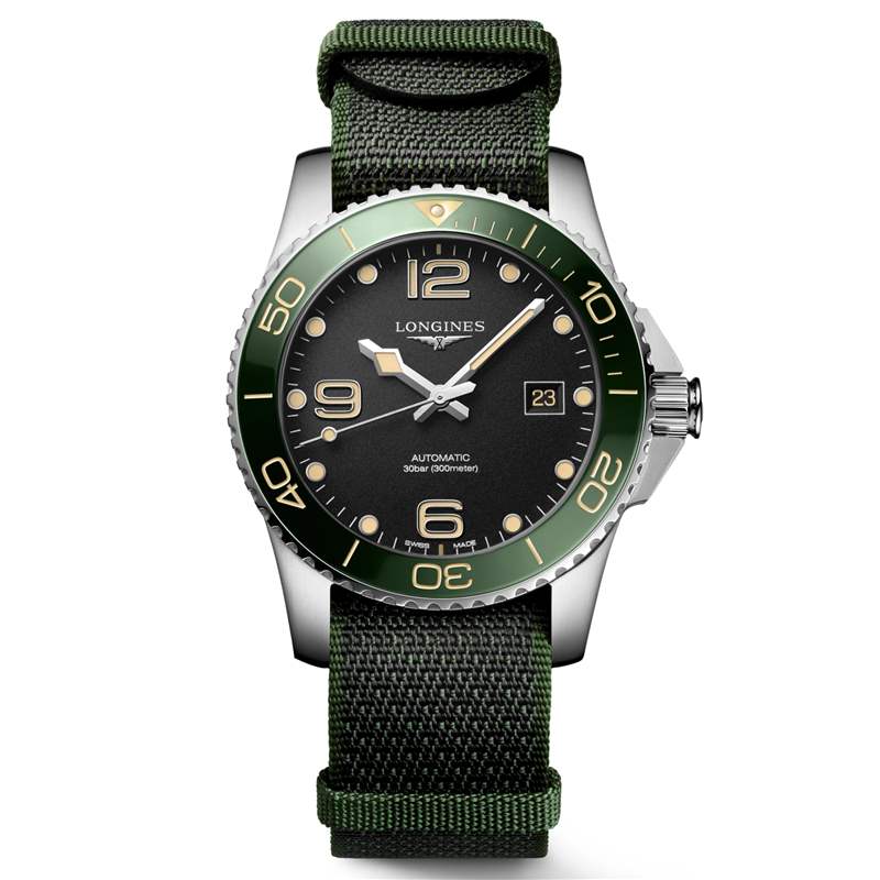 『新表』浪琴推出HydroConquest 41mm潛水腕表新作：綠色表圈+黑色表盤-復(fù)刻表