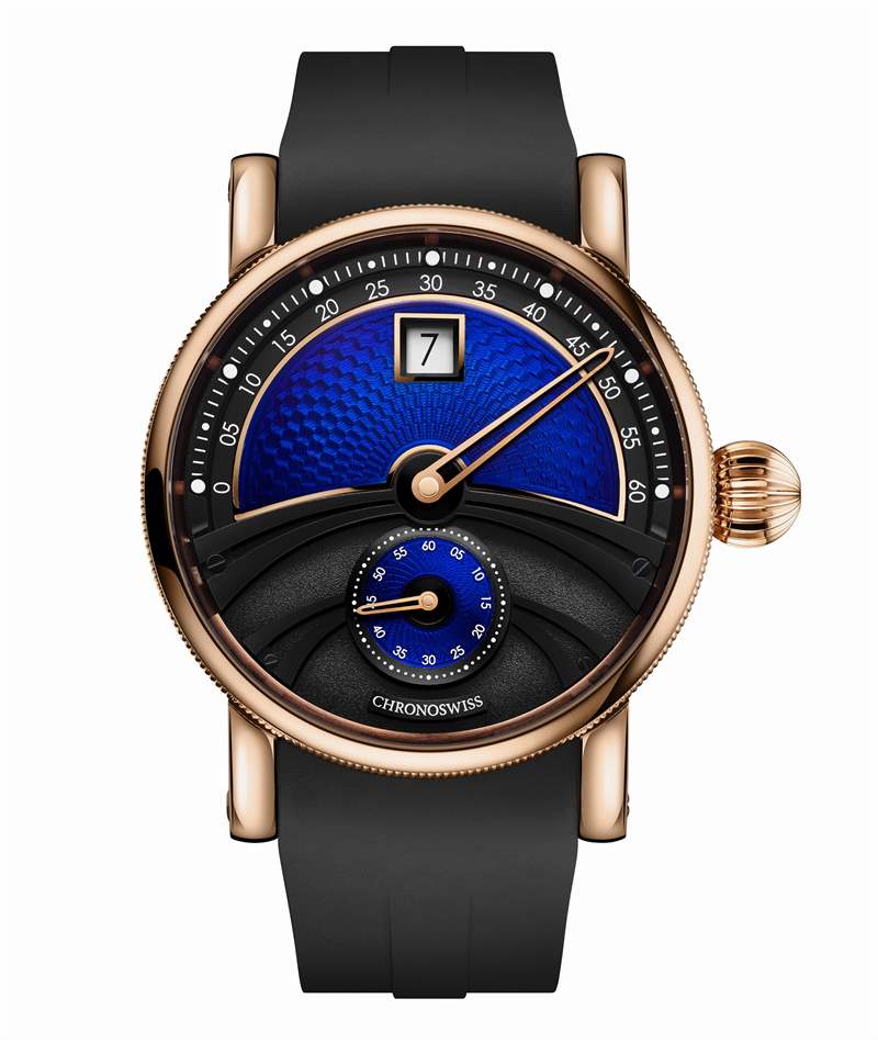 Chronoswiss推出Delphis Oracle數(shù)字跳時腕表：藍色琺瑯與璣鏤工藝-復(fù)刻表