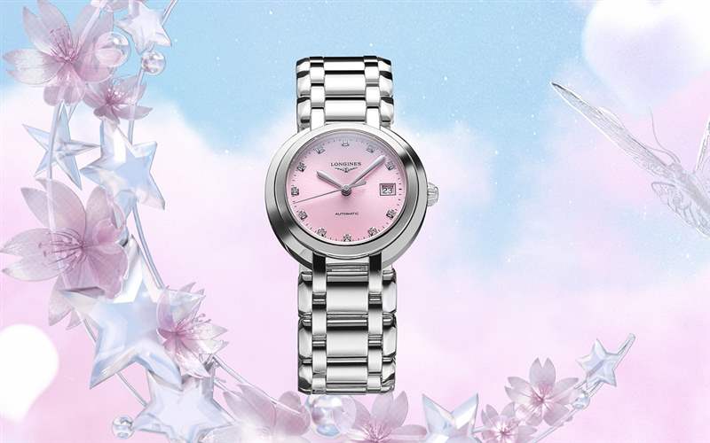 『新表』浪琴推出PrimaLuna女士腕表新作:冰藍與櫻粉-復刻表