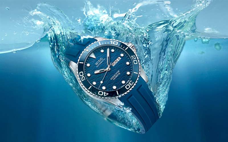 Mido推出Ocean Star 200C Ocean Blue藍(lán)色潛水腕表-復(fù)刻表