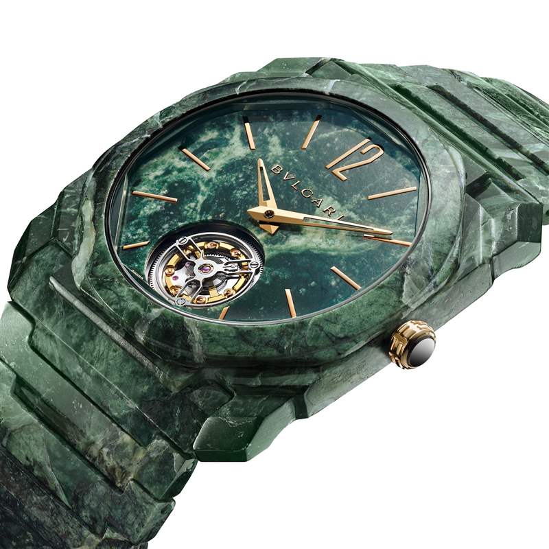 寶格麗推出Octo Finissimo Tourbillon Marble超薄陀飛輪腕表：阿爾卑斯山脈大理石-復刻表