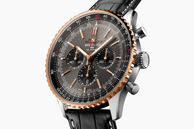百年靈推出美國獨家Navitimer計時碼表，采用醒目的灰色配色-復(fù)刻表