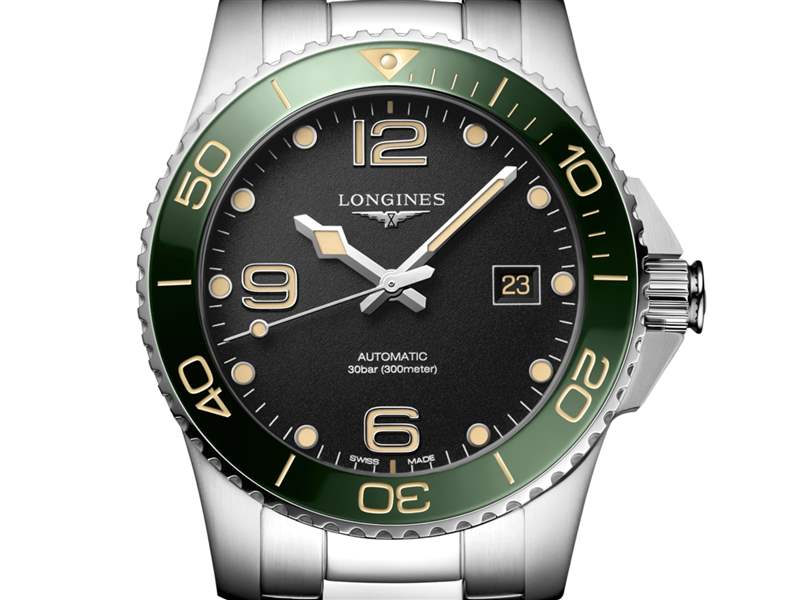 『新表』浪琴推出HydroConquest 41mm潛水腕表新作：綠色表圈+黑色表盤-復(fù)刻表