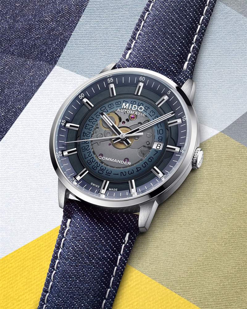 MIDO新款Commander Gradient，漸變藍(lán)面更有活力-復(fù)刻表