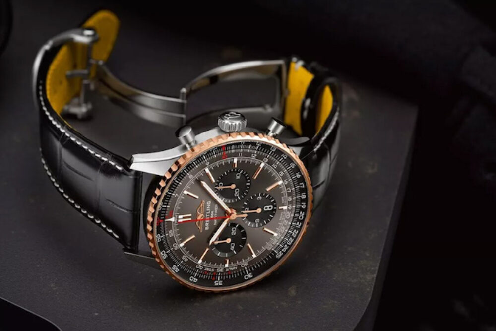 百年靈推出美國獨家Navitimer計時碼表，采用醒目的灰色配色-復(fù)刻表