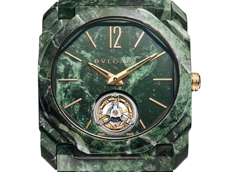 寶格麗推出Octo Finissimo Tourbillon Marble超薄陀飛輪腕表：阿爾卑斯山脈大理石-復刻表