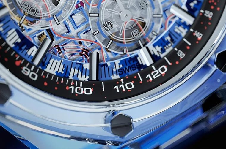 超吸睛！主打迷彩軍事風的透明皇家橡樹離岸型計時碼表-復刻表