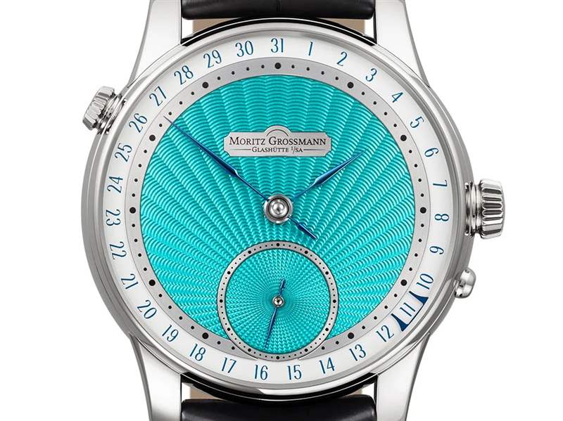Moritz Grossmann推出Date Turquoise小三針日歷腕表：綠松石色璣鏤紋表盤-復(fù)刻表