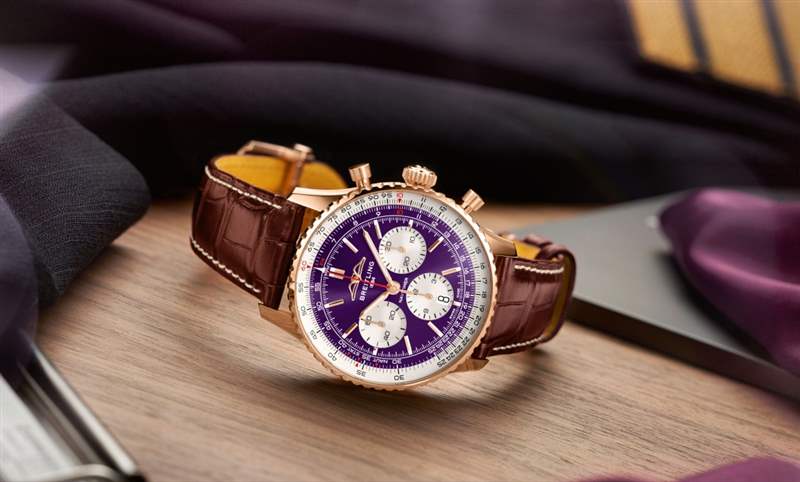 大勢(shì)紫色貴氣外露百年靈Navitimer B01臺(tái)北101限量表-復(fù)刻表